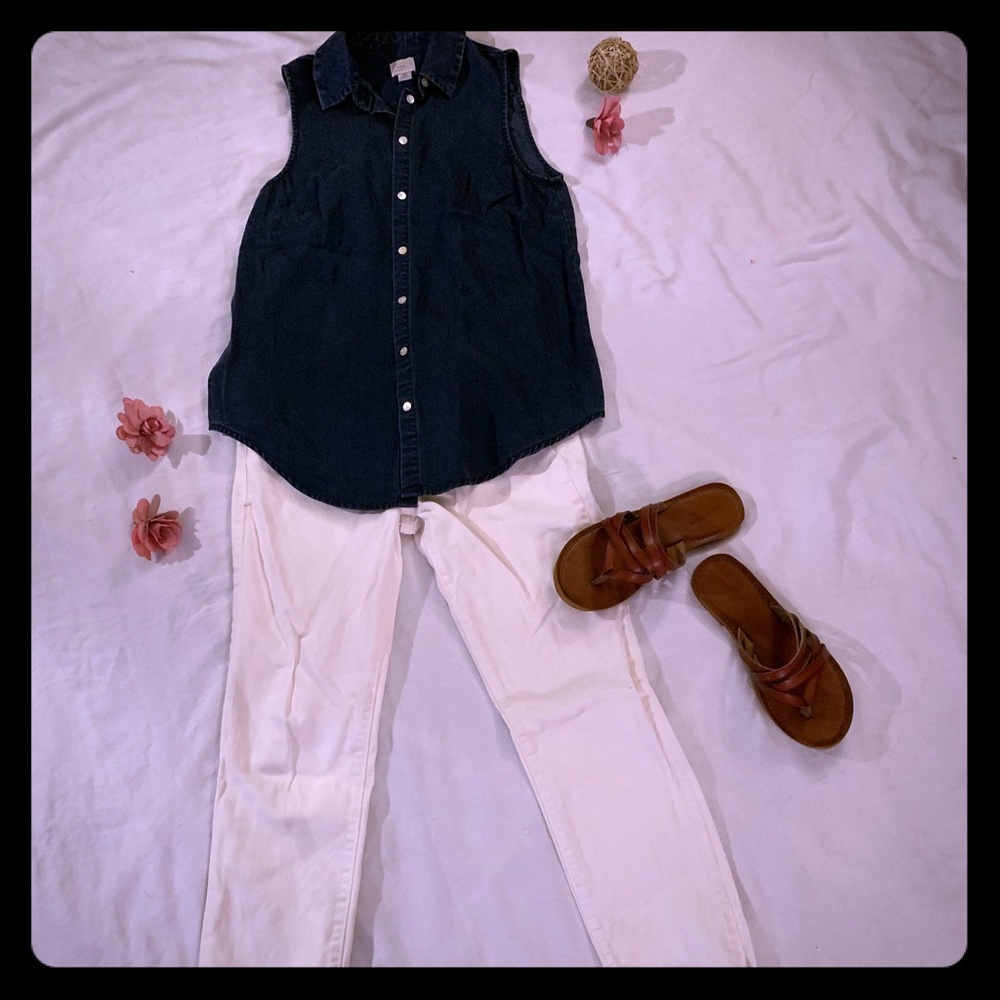 A New Day blue button down blouse